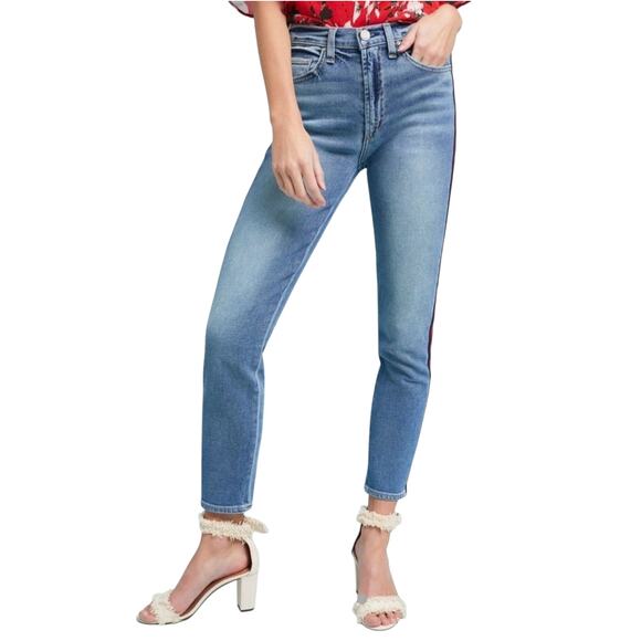 McGuire Denim Ibiza High Rise Ankle Tuxedo Stripe Jeans Style #246A, Size 27 - Picture 2 of 11